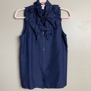 J.Crew Navy silk top